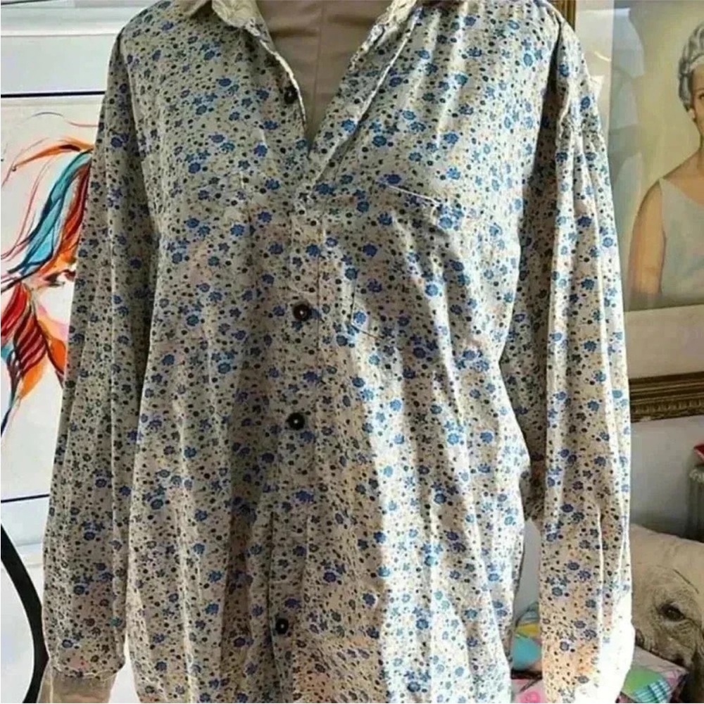 NWOT Magnolia Pearl 100% Cotton Printed
Oversized Boyfriend Shirt Bluebella OS - Picture 4 of 15